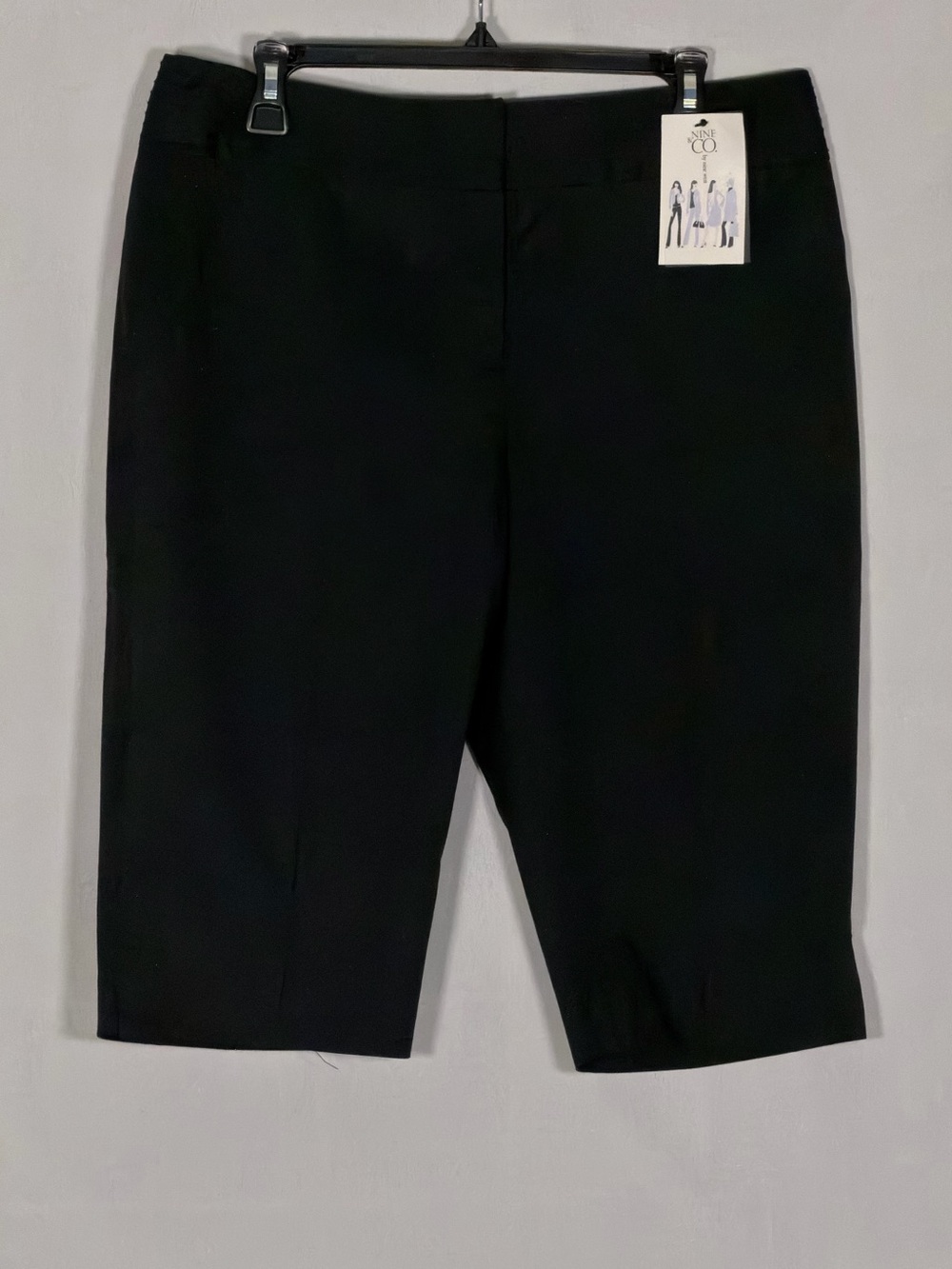 Nine & Co by Nine West Capri Pants Women’s 12 Black Stretch Cropped NWT